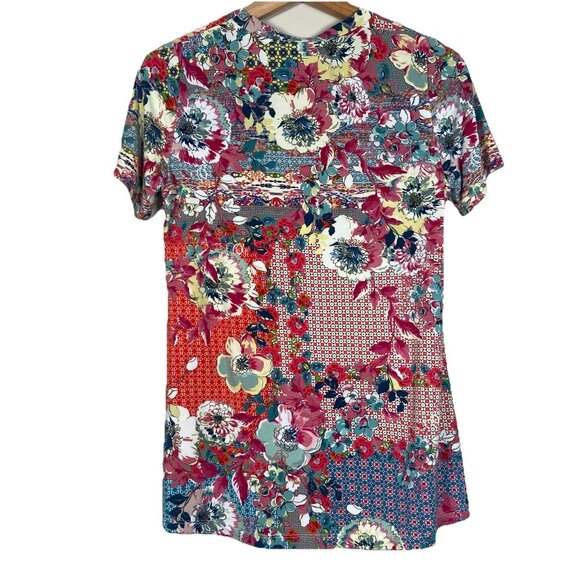 Johnny‎ Was Top Lubello Favorite Bamboo Shirt Short Sleeve Woman's Size Xxs Boho - Picture 6 of 8